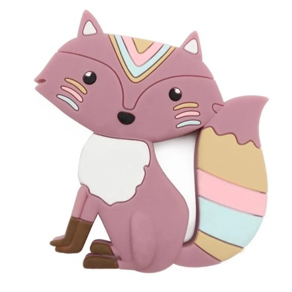 Blush Lotus Other - MAUVE | Tribal fox silicone baby teether toy